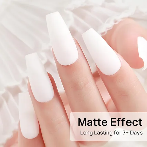 Miniatura 5 de MIZHSE Esmalte de uñas de secado rápido, esmalte de uñas blanco lechoso de secado al aire rápido, 15 ml de esmalte de uñas a base de agua regular