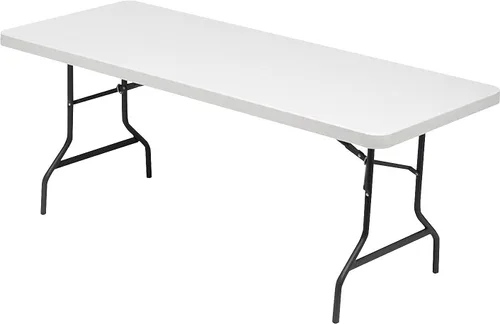 Miniatura 3 de Alera Mesa plegable rectangular de resina, 72 pulgadas de ancho x 30 pulgadas de profundidad x 29 horas, platino (ALE65600)