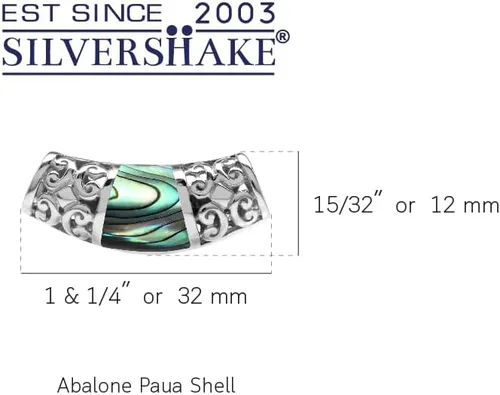 Miniatura 2 de Silvershake Colgante de diapositiva con incrustaciones de filigrana de plata de ley 925 chapada en oro blanco