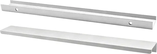 Miniatura 20 de Tiradores negros de 1.38 pulgadas para gabinete, 10 unidades, espacio entre agujeros de 0.63 pulgadas, tiradores de borde de aleación de aluminio