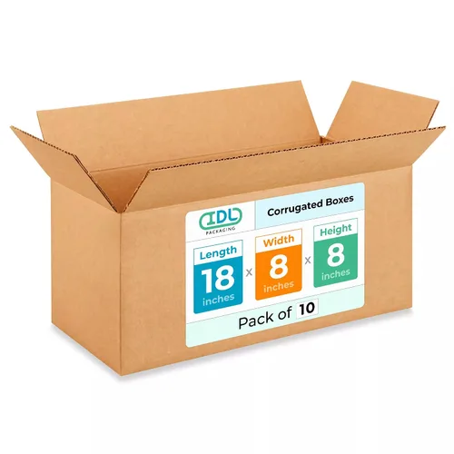 Miniatura 291 de IDL Packaging Paquete de 5 cajas de envío altas de 8 x 8 x 48 pulgadas, extra resistentes de 200 libras frente a caja regular, cajas de mudanza