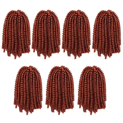 Miniatura 48 de Paquete de 2 cabello para trenzas en espiral de 8 pulgadas, cabello Spring Twist para rastas falsas, rastas de mariposa, cabello para trenzas, fibra