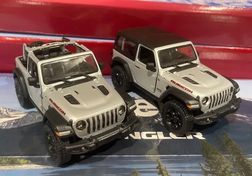 Miniatura 19 de KiNSMART - Jeep Wrangler Rubicon Off Road 4 x 4 5 pulgadas, escala 1:34, modelo de réplica de auto de juguete