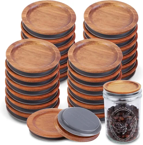 Miniatura 14 de 6 paquetes de tapas para tarros de masón boca regular y 6 paquetes de tapas para tarros de masón boca ancha, tapas de almacenamiento de albañil