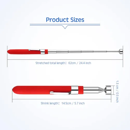 Miniatura 2 de Geiserailie 4 herramientas telescópicas de recogida de imanes extensibles, herramienta de recogida magnética, regalos prácticos para hombres, papá