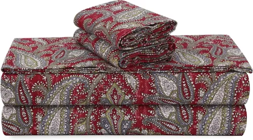 Miniatura 34 de Tribeca Living Sábanas de franela de algodón portugués tamaño King – Juego de sábanas de bolsillo profundo de 170 GSM para colchones de hasta 21 Ava