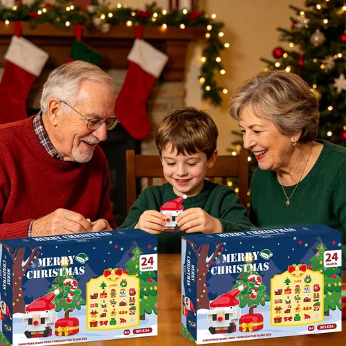 Miniatura 7 de Christmas Advent Calendar 2026 Building Sets Compatible with Lego Christmas 24 Days Countdown Gifts 24 Packs Christmas Model Building Micro Blocks