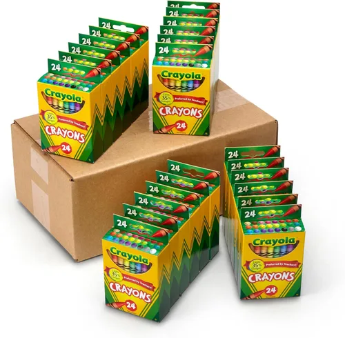 Miniatura 2 de Crayola Crayones a granel (paquete de 24), suministros para libros para colorear, crayones preafilados para niños, rellenos para calcetines