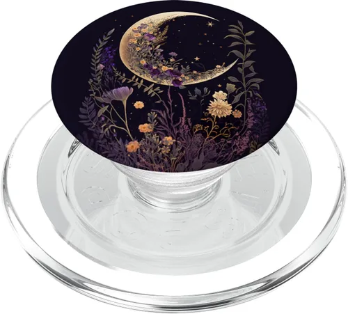Miniatura 8 de Boho Moon Wildflower Floral PopGrip intercambiable con fondo morado oscuro