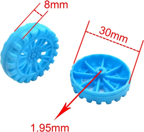 Miniatura 2 de EUDAX Rollo de plástico de 1.181 in x 0.315 in, eje de 0.079 in de diámetro y eje STEM de 0.079 in x 3.937 in, eje redondo para bricolaje, juguete a