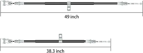 Miniatura 3 de 10L0L Cable de freno de carrito de golf para Precedent 2004 y Tempo 2018 en adelante G & E, lado del pasajero y del conductor, OEM # 103528701
