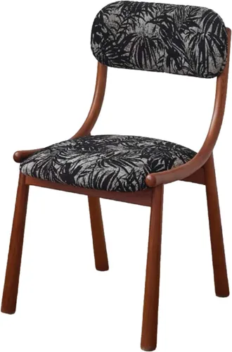 Miniatura 19 de Rustic Fabric Dining Room Chairs, Kitchen Chair with Backrest, Dining Chairs Lobby Chair Set for French Country Farmhouse Kitchen Home Brown+black