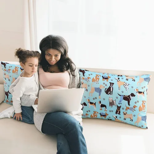 Miniatura 7 de Fundas de almohada para niños pequeños, paquete de 2 fundas de almohada que se adaptan a almohadas de 13 x 18 o 12 x 16 pulgadas, funda de almohada