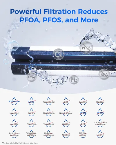Miniatura 4 de Waterdrop Plus 5231JA2002A NSF 401&53 Filtro de agua para refrigerador, reduce PFAS, repuesto para LG® LT500P®, ADQ72910911, ADQ72910901, Kenmore