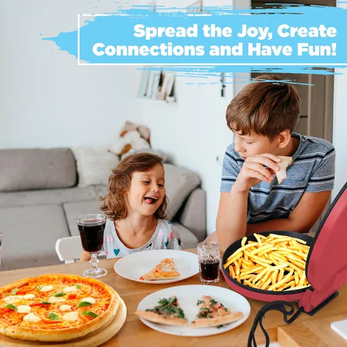 Miniatura 6 de Horno para Pizza Courant 30 cm Máquina para Pizzas, Nuevo y Mejorado con Manija de Enfriamiento Térmico Antiadherente, Horno para Pizza y Calzones