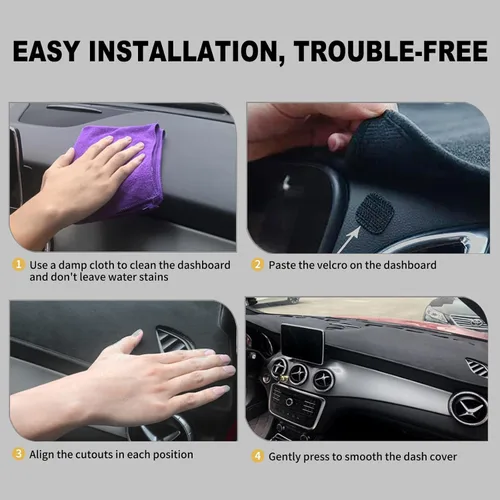Miniatura 6 de Protector para tablero de automóvil Compatible con Toyota Sienna 2004 2005 2006 2007 2008 2009 2010 (Beige)