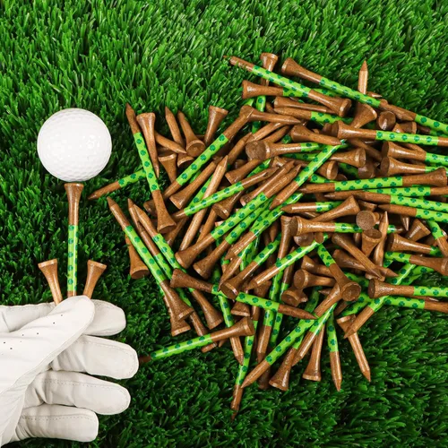 Miniatura 7 de Amy Sport Camisetas de golf de madera de abedul occidental, paquete de 100 unidades, 80 camisetas de 2 3/4 o 3 1/4 pulgadas con 20 camisetas cortas