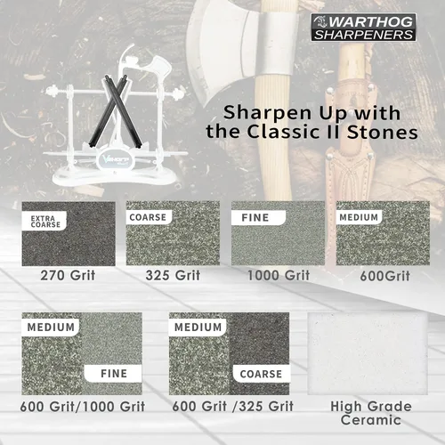 Miniatura 4 de Warthog V-Sharp A4 - Hones de repuesto, grano grueso 325 para sistemas de afilador de cuchillos A4 y Classic II
