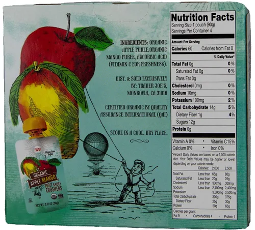 Miniatura 2 de Trader Joe's Trituradoras de salsa de frutas orgánicas de manzana y mango