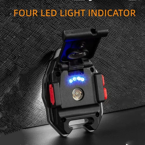 Miniatura 8 de Taoke Mini luz de trabajo COB con función de abrebotellas, soporte ajustable, silbato, encendedor de cigarrillos, soporte de base magnética