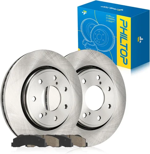 Miniatura 78 de PHILTOP Juego de rotores de freno de disco trasero y pastillas de freno de cerámica para Nissan 2002-2023 Altima, Nissan 2007-2019 Sentra, Nissan