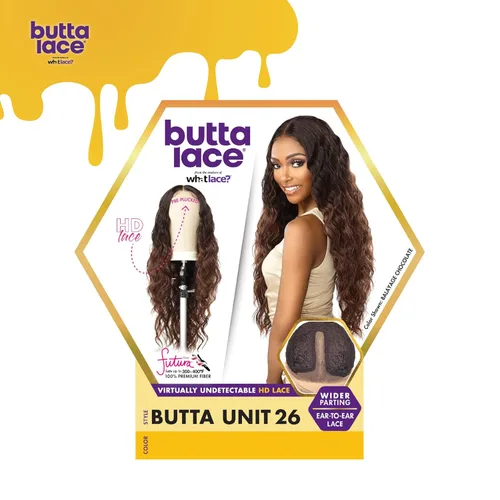 Miniatura 6 de Sensationnel Butta - Peluca de encaje frontal, línea capilar natural predepilada, atada a mano, encaje transparente HD de 5 pulgadas de profundidad 2
