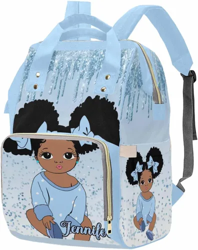 Miniatura 15 de M YESCUSTOM Bolsa de pañales personalizada con nombre para mamá, mujer, esposa, mochila personalizada, 0625-12, Mochilas Daypack