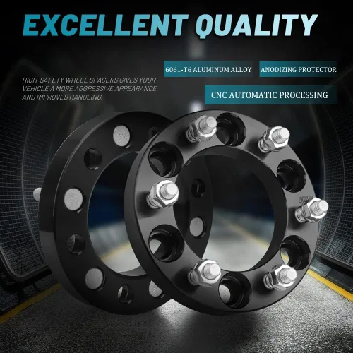 Miniatura 21 de IRONTEK Espaciadores de rueda de 2 pulgadas de 0.236 x 5.315 in para F150 (orificio de cubo de 3.429 in, pernos M14x2) 0.236x5.315 in a 0.236x5.315
