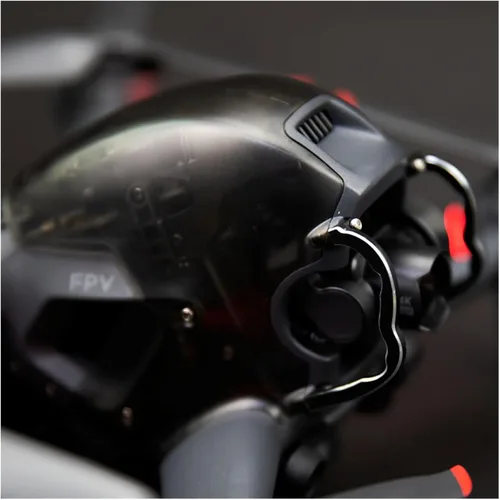 Miniatura 3 de SeiZed Barra de protección superior para dron, parachoques de cardán para DJI FPV, combo de aleación de aluminio, protector de parachoques, Rojo
