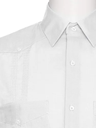 Miniatura 2 de Camisa Guayabera de manga corta para hombre de lino cubano