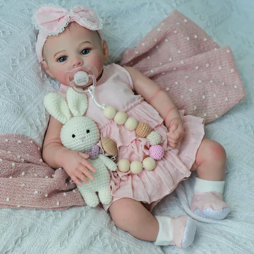 Miniatura 10 de KSBD Muñecas Reborn - Muñeca de bebé realista de 18 pulgadas, muñeca de niño de cuerpo completo estilo vida real con cuerpo de vinilo suave, puede