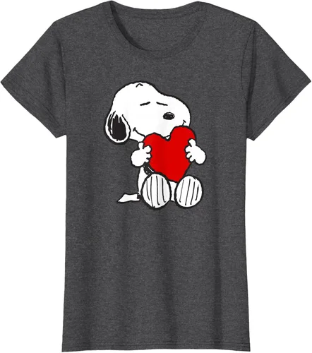 Miniatura 5 de Peanuts Camiseta de San Valentín Snoopy Hugging Heart, Negro