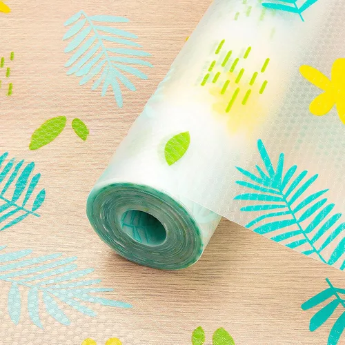 Miniatura 27 de Cooyes Revestimiento para estantes, para armarios de cocina, sin adhesivo, papel para estantes impermeable, con patrón moderno, duradero