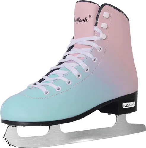 Miniatura 9 de Nattork Patines de Figura con Hojas de Acero Inoxidable de Excelencia para Patinaje sobre Hielo con Soporte Mejorado, Rendimiento de Fuerza