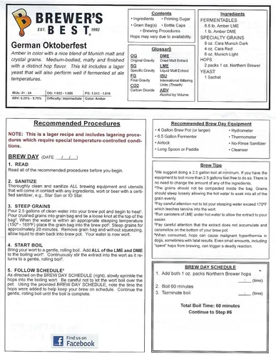 Miniatura 3 de Brewer's Best Kit de ingredientes de elaboración casera del Oktoberfest alemán