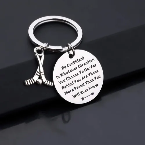 Miniatura 2 de LQRI - Llavero de hockey sobre hockey de campo, ideal como regalo para entrenadores y aficionados