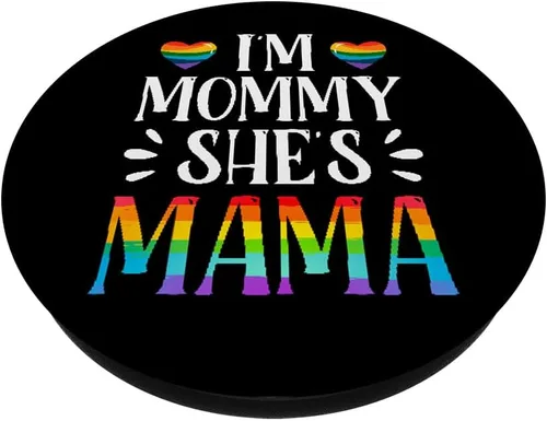 Miniatura 2 de I'm Mommy Mama Matching Gay Lesbianas Pareja LGBT Rainbow PopSockets Swappable PopGrip
