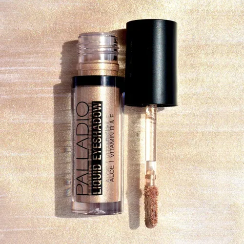 Miniatura 6 de Palladio Sombra de ojos líquida, fórmula cremosa y brillante que se adhiere instantáneamente al párpado con una varita aplicadora flexible durante