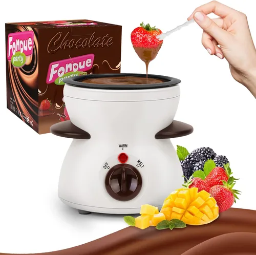 Miniatura 8 de Juego de ollas para fondue, mini juego de macetas eléctricas para fundir queso de chocolate, máquina de fondue de chocolate con tenedores