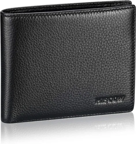 Miniatura 2 de HISCOW Billeteras plegables de cuero de grano completo para hombres, billetera minimalista delgada para hombre, regalos para papá, cumpleaños, día