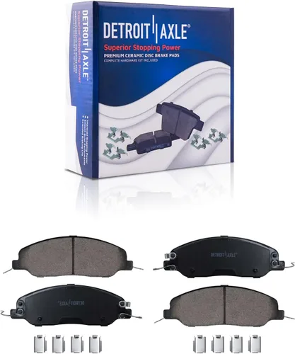 Miniatura 70 de Detroit Axle - Pastillas de freno de cerámica delanteras Reemplazo de pinza de freno derecha para Dodge Ram 1500 Dakota, Ram 1500 Classic - Juego