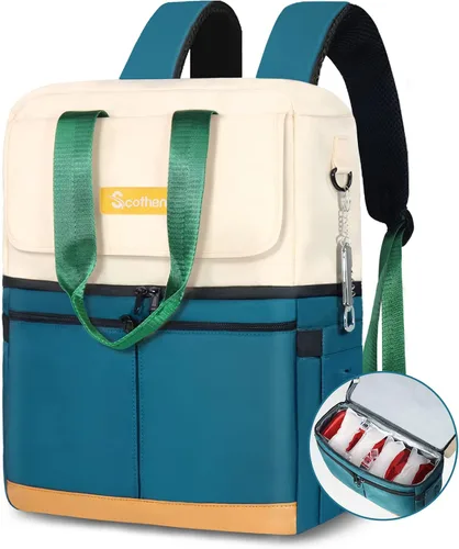 Miniatura 14 de Scothen Mochila Enfriadora con Doble Cubierta y 12 Paquetes de Hielo - Mantiene 36 Latas Frías por Hasta 24 Horas - Mochila Enfriadora Aislada
