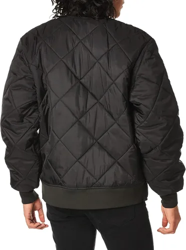Miniatura 3 de Dickies Chaqueta de nailon acolchada con diamantes resistente al agua para hombre, Negro