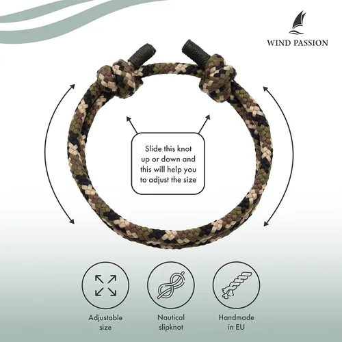 Miniatura 28 de Wind Passion Pulsera para hombre con cuerda mono con estilo náutico trenzado