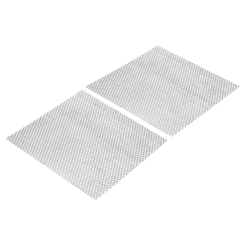 Miniatura 7 de PATIKIL Hoja perforada de acero inoxidable 304 de 11.8 x 4 pulgadas, agujero de 0.2 pulgadas 19GA expandido de malla metálica para rejilla