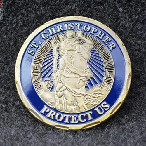 Miniatura 4 de Moneda de oración de San Cristóbal Proteger de Estados Unidos