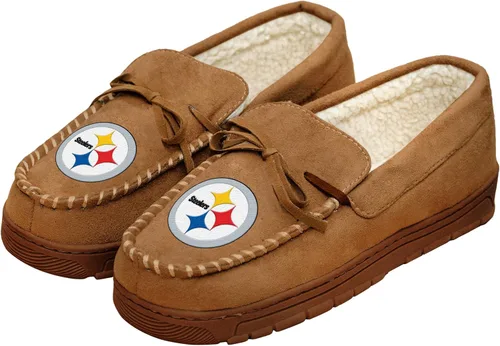 Miniatura 16 de FOCO Mens NFL Team Logo Moccasin Slippers Beige