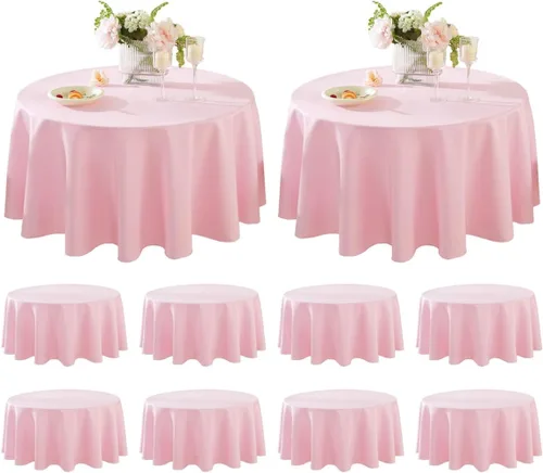 Miniatura 85 de Paquete de 5 Manteles Cuadrados 60 x 60 Pulgadas de Carbón, Mantel de Poliéster Lavable para Uso en Hogar, Fiesta, Boda o Restaurante.