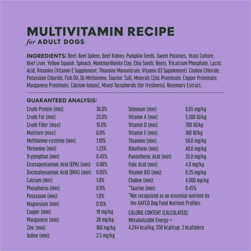 Miniatura 7 de Instinct Raw Boost Mixers Multivitamínico para Perros Adultos Aderezo de Comida Liofilizada, Bolsa de 5.5 oz