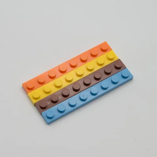 Miniatura 3 de Placas clásicas grises a granel, placas planas de construcción de 100 piezas, compatibles con piezas de Lego: 1x8 gris claro